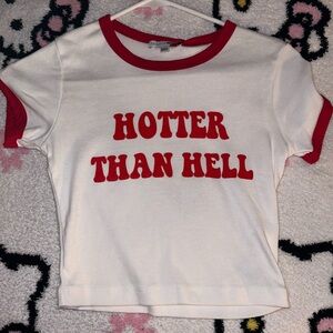 RED AND WHITE CROP TOP